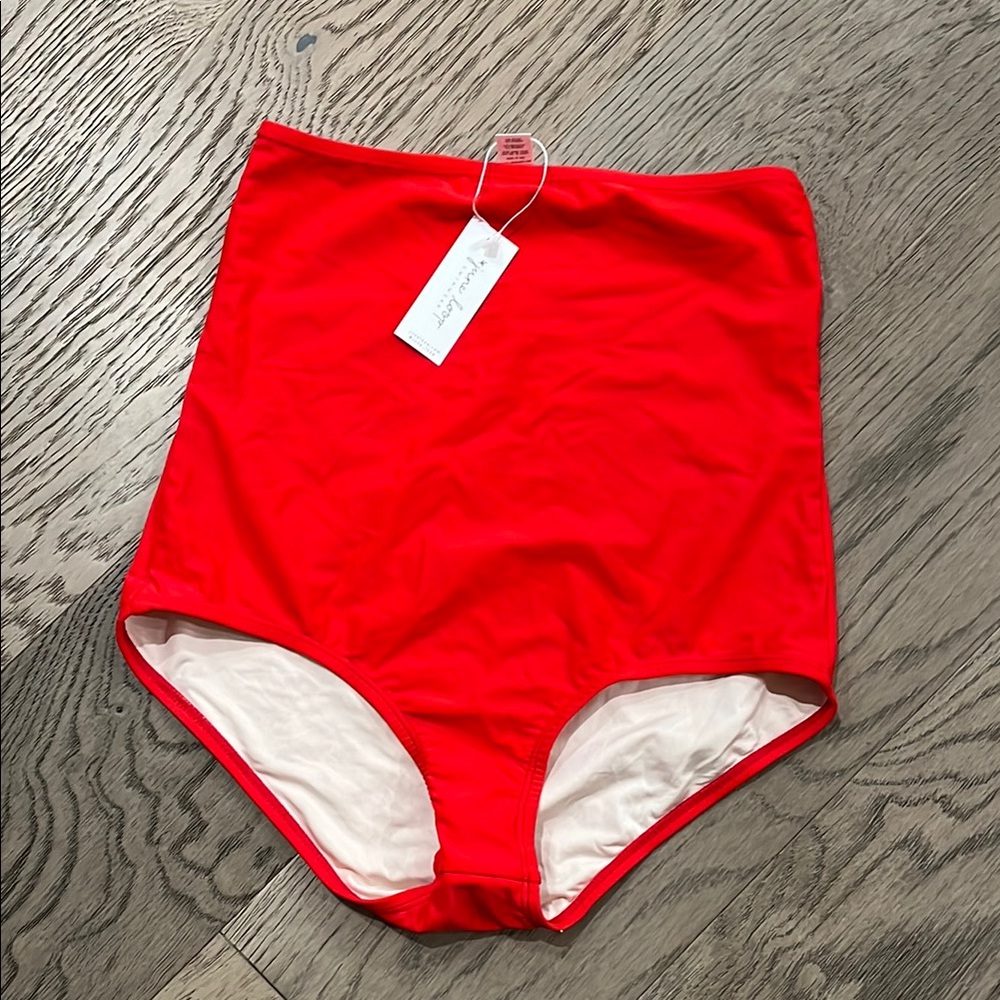 Red June loop swim bottoms